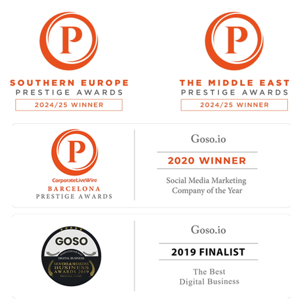 GOSO Awards - Industry Recognition